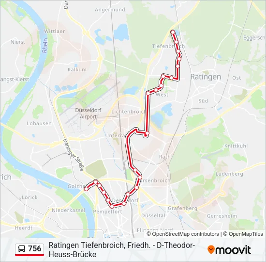 756 Bus Line Map