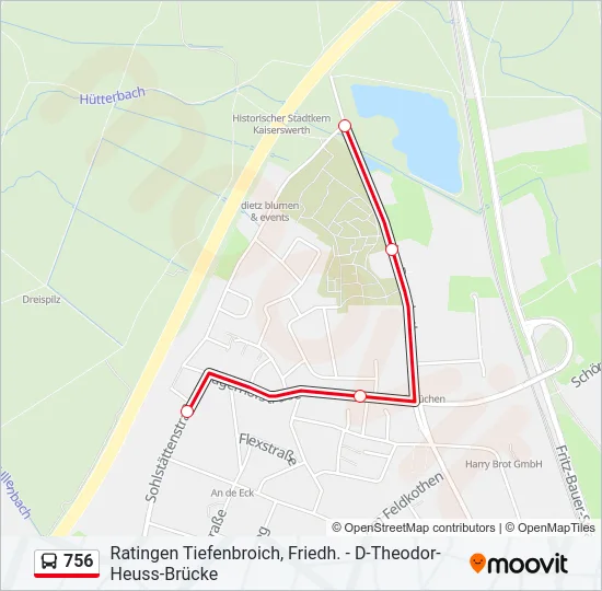 756 Bus Line Map