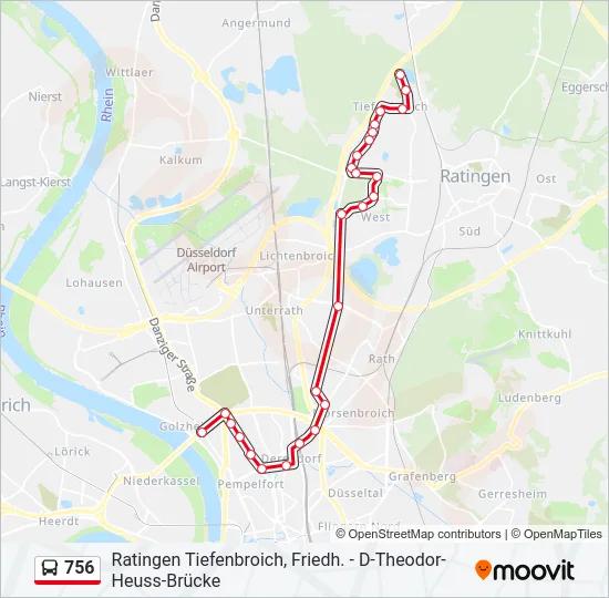 756 Bus Line Map