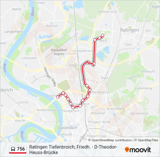 756 Bus Line Map