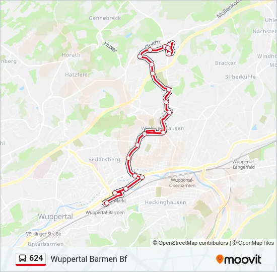 624 Bus Line Map