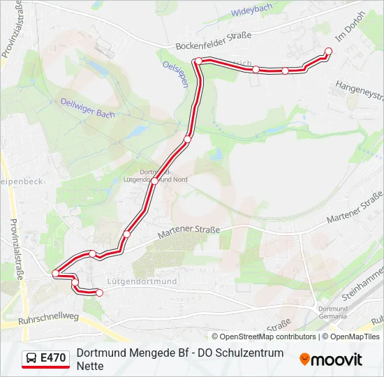 E470 Bus Line Map