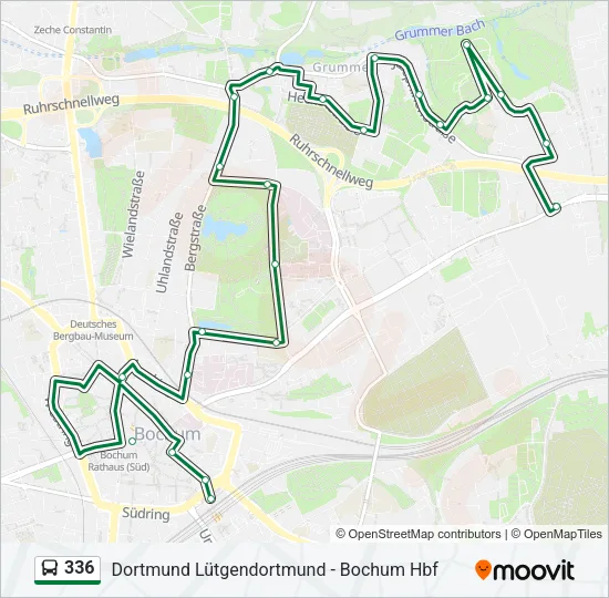 336 Bus Line Map