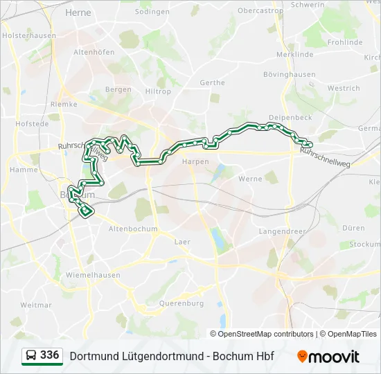 336 Bus Line Map