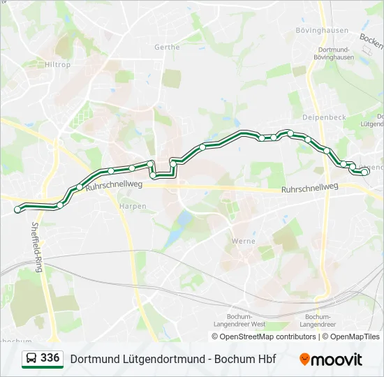 336 Bus Line Map