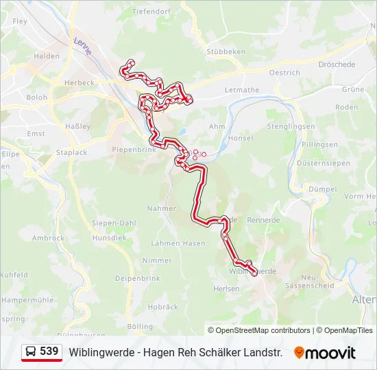 539 Bus Line Map