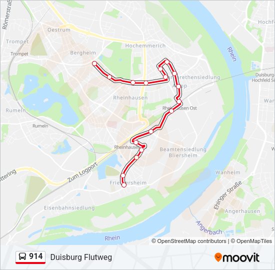 914 Bus Line Map