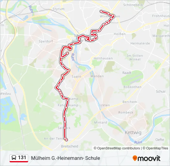 131 Bus Line Map