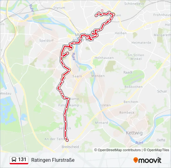 131 Bus Line Map