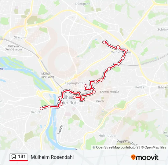 131 Bus Line Map