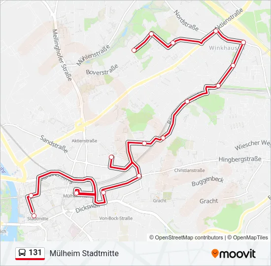 131 Bus Line Map
