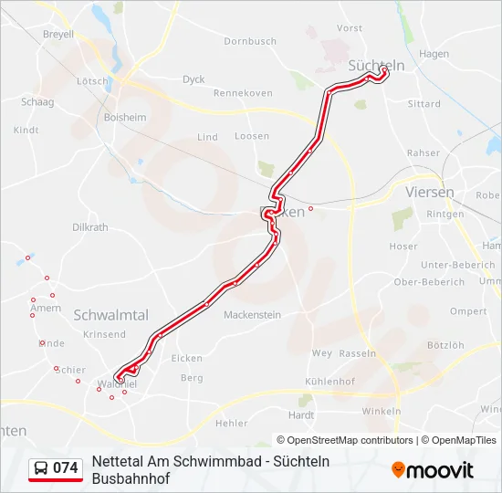 074 Bus Line Map
