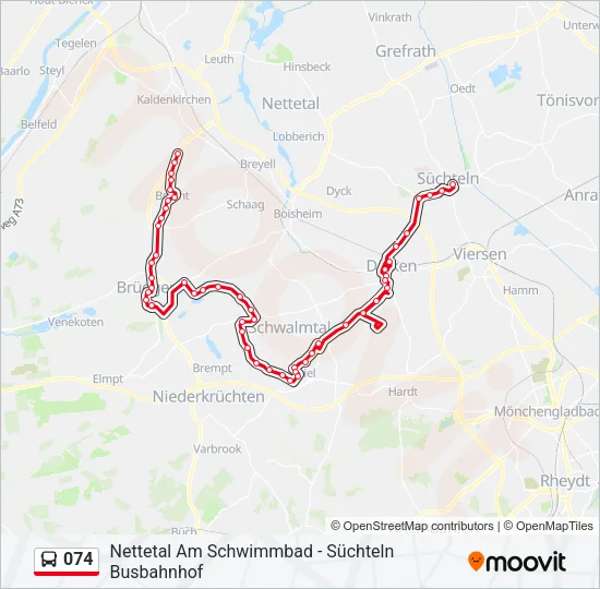 074 Bus Line Map