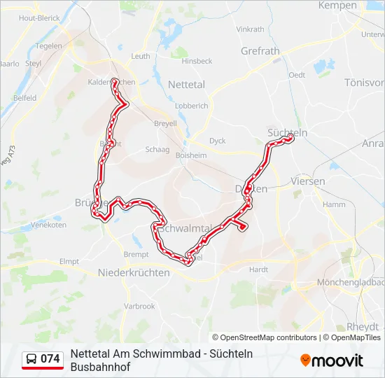 074 Bus Line Map