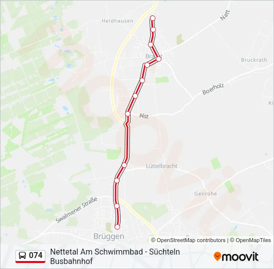 074 Bus Line Map