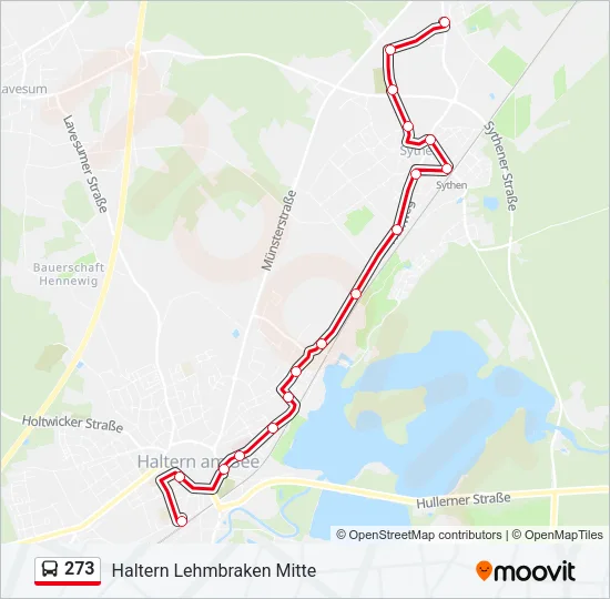 273 Bus Line Map