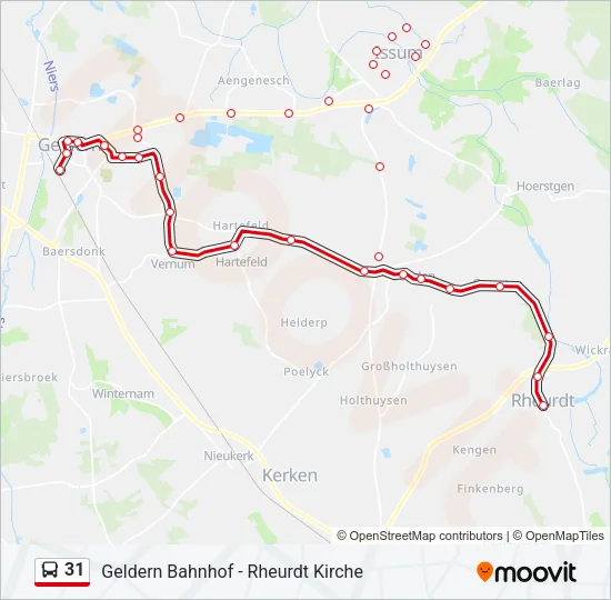 31 Bus Line Map