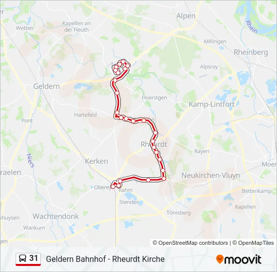 31 Bus Line Map