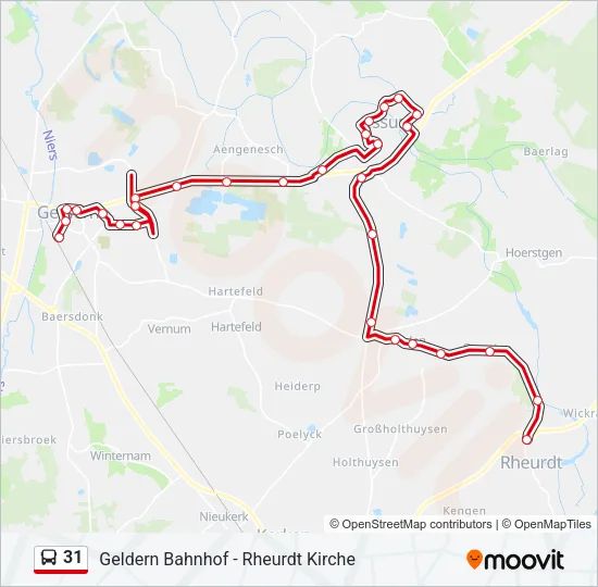 31 Bus Line Map
