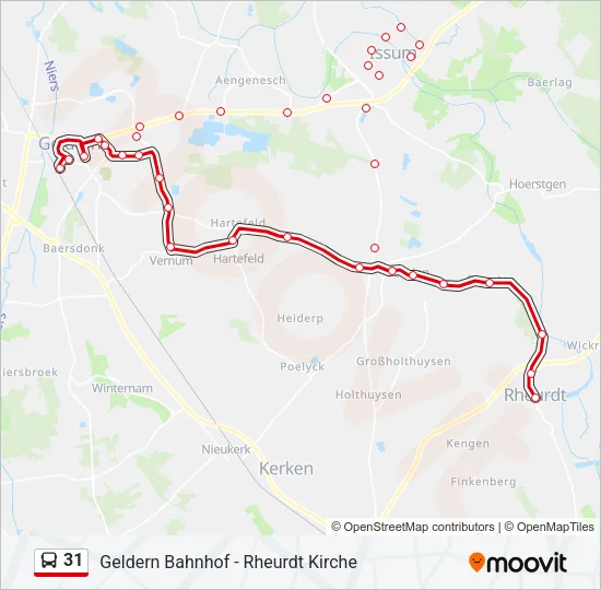 31 Bus Line Map
