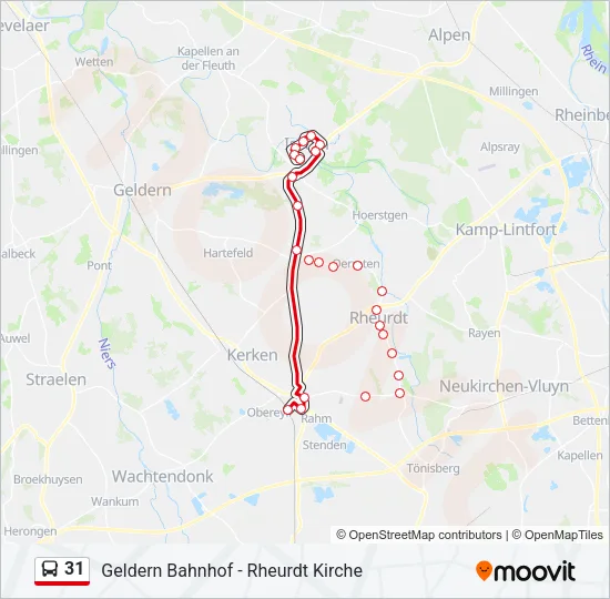 31 Bus Line Map
