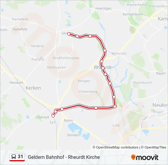31 Bus Line Map