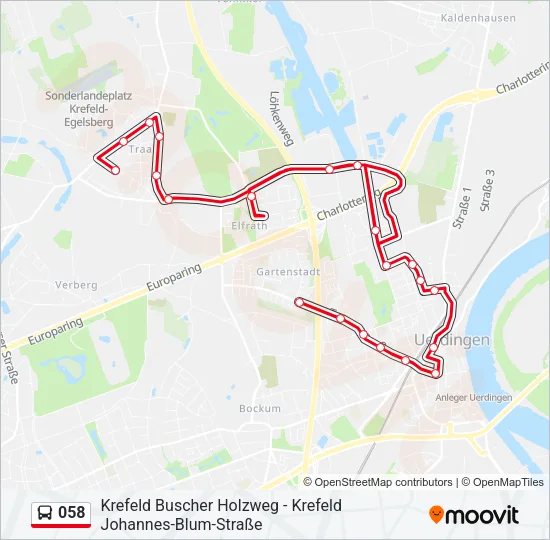 058 Bus Line Map