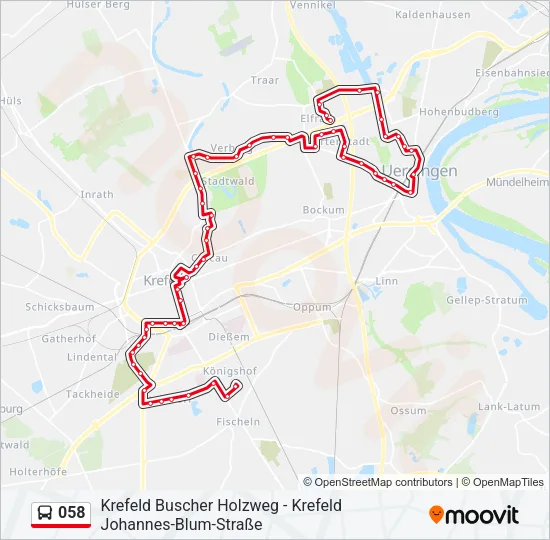 058 Bus Line Map