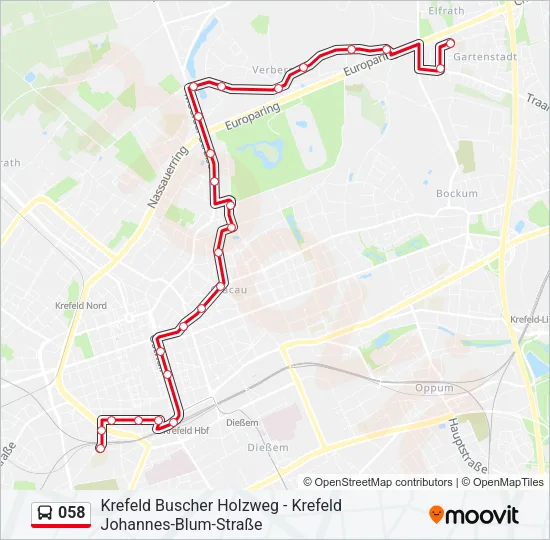 058 Bus Line Map