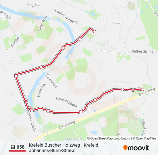 058 Bus Line Map