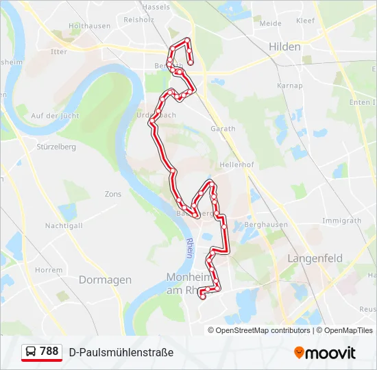 788 Bus Line Map