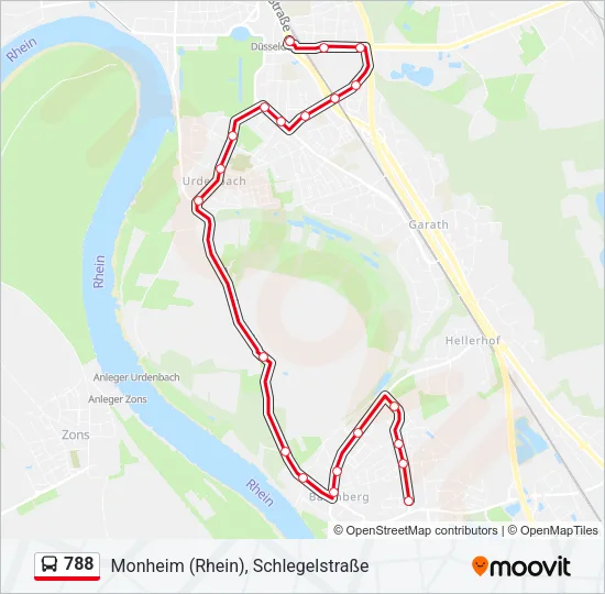 788 Bus Line Map