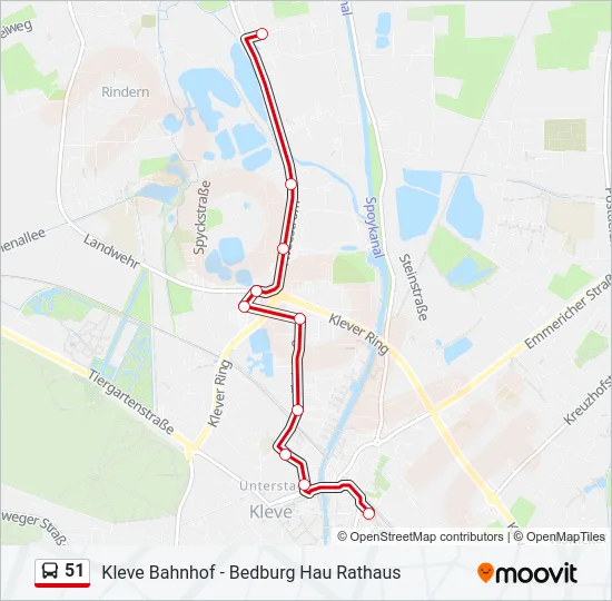 51 Bus Line Map