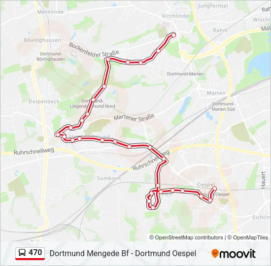 470 Bus Line Map
