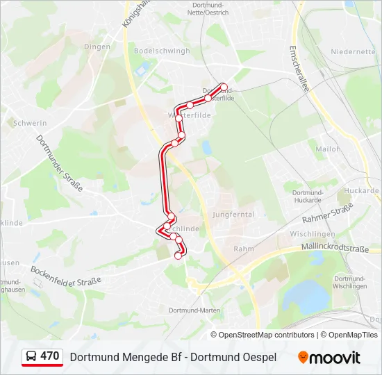 470 Bus Line Map