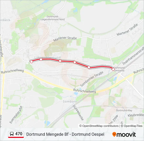 470 Bus Line Map
