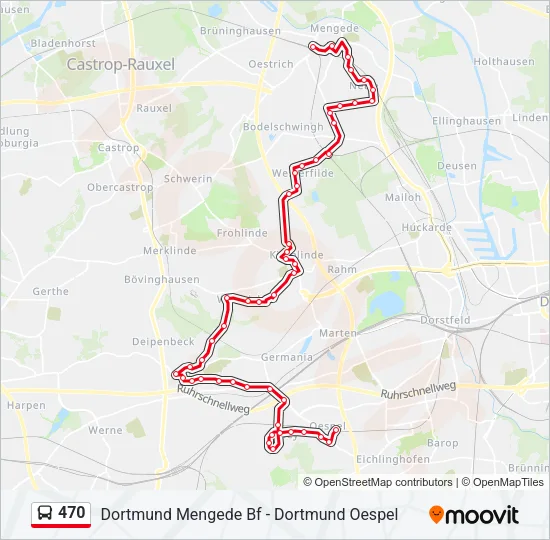 470 Bus Line Map