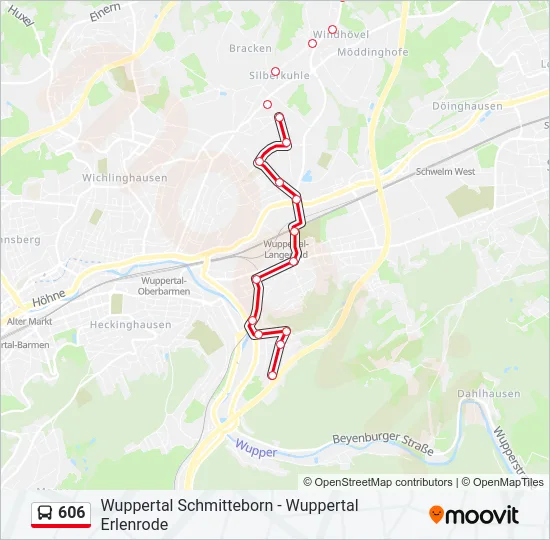 606 Bus Line Map