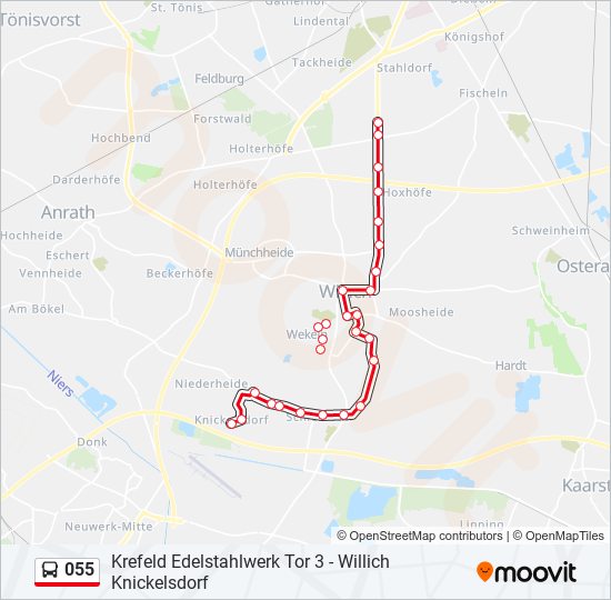 055 bus Line Map