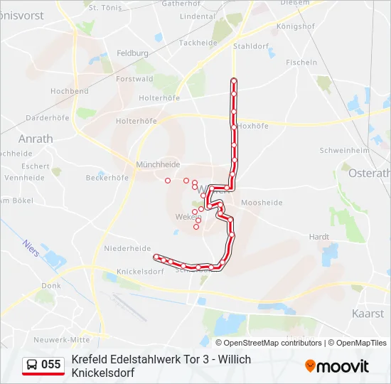 055 Bus Line Map