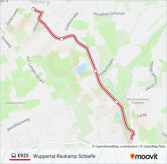 E925 Bus Line Map