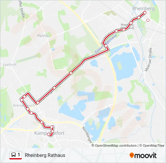 1 Bus Line Map