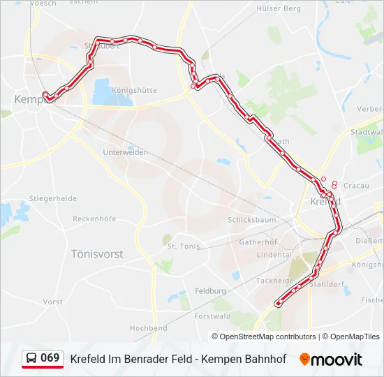 069 Bus Line Map