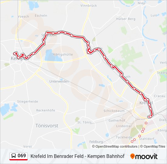 069 bus Line Map