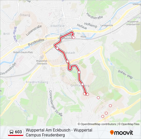 603 Bus Line Map