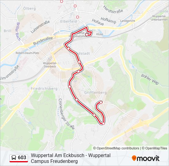 603 Bus Line Map