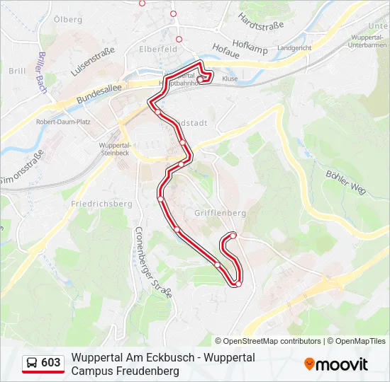 603 Bus Line Map
