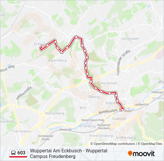 603 Bus Line Map