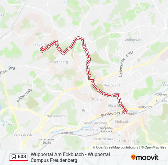 603 Bus Line Map