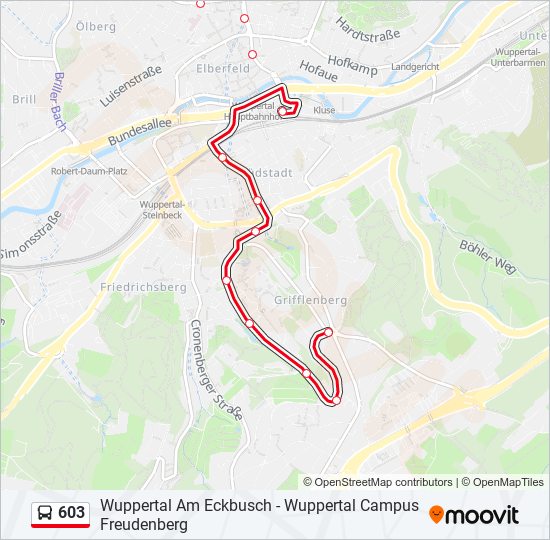 603 bus Line Map